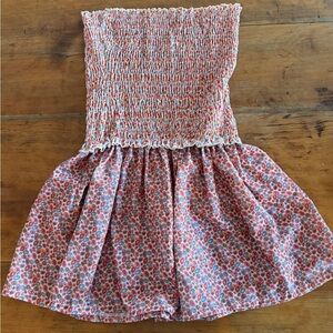 Strawberry Milkmob Smocked Strapless Mini Dress in Multicolor Floral